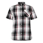 Lee Cooper Mens Short Sleeve Check Shirt Black Check M