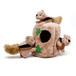 Outward Hound Squirrel Dog Toy - Plush Hide & Seek - For Birthday Fun, Mental Stimulation, Boredom & Enrichment - Interactive, Age, Breeds - Dog Squeaky Toy (Large)