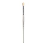 UROPARIS 145 Eye Brush For Makeup | Flat Brush with Tapered Natural Fibers | Multi-Use Application | Natural Bristles, Wooden Handle, Brass Accents - Silver (1 Piece)