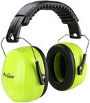 ProCase Ear Defenders Noise Reduction Safety Ear Muffs, 32dB Hearing Protection Earmuffs with Adjustable Headband for Shooting Mowing Construction Manufacturing Woodwork -Neonyellow