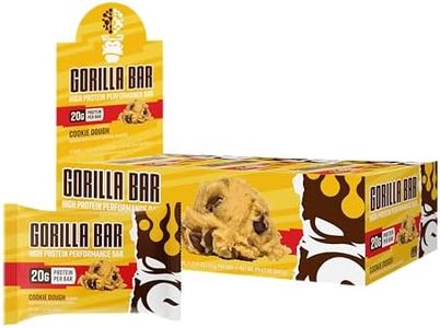 Gorilla Mind Protein Bars (Cookie Dough) - 20g High-Performance Protein Bar/Incredible Taste And Texture/Emphasis On Whey Protein Isolate