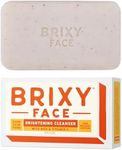 BRIXY Exfoliating Facial Cleansing Bar Even Skin Tone – Rice Powder And Vitamin C, Ceramide & Niacinamide Support A Healthy Skin Barrier, Soap Free, pH Balanced And Vegan