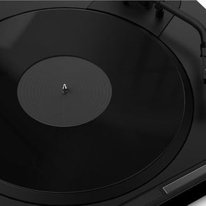Turntable Mat Record Platter Slipmat: Acrylic Record Player Platter Vinyl Slip Mats for Turntables Antistatic Tighter & Defined Bass (E - Black Slipmat)