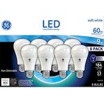 GE 60W Replacement Soft White LED 8 pack