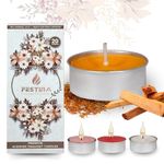 Festira Tea Lights Candles - Scented Candles for Home, Smokeless Soy Wax, 5 Hours Burn - Pack of 20 - (Mysore Sandalwood)