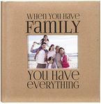 Malden International Designs 7091-26 Sentiments Family with Memo Photo Opening Cover Brag Book, 2-Up, 160-4x6, Tan