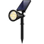 InnoGear Solar Lights Outdoor Waterproof Solar Garden Light for Outside Yard Landscape Lighting Pathway Spot Lights Spotlight Wall Light Auto On/Off, Pack of 1 (Warm White)