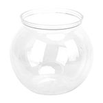 Ejoyous Plastic Fish Bowl, Transparent Plastic Cocktail Fish Bowl for Desk Bookshelf, Mini Fish Tank Impact Resistant Plastic Gallon Fish Bowl for Parties, Weddings, Craft (L)