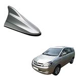 Auto Pearl Shark Fin Antenna Universal Replacement Car Antenna Roof Aerial ABS Material Waterproof Rubber Ring AM FM Radio Signal Compatiable with - Innova 2005-12 (Color Silver)