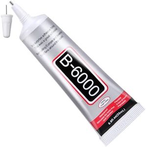FITTDYHE B6000 Jewelry Glue, 25ML/0.9 fl oz Clear Rhinestone Craft Glue, Multipurpose Super Adhesive for Phone Repair Nail Art Wood Glass