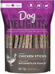 Dog Delights - Chewy Chicken Sticks Made with Chicken Raised Without Antibiotics 1 KG / 35oz