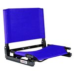 The Stadium Chair Company - GAMECHANGER Lightweight Folding Bleacher Seat, Royal Blue