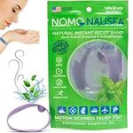 NOMO Anti Nausea Wristband |Instant Relief Band with Peppermint Aromatherapy and Acupressure | Kids to Adult Nausea Band for Motion Sickness | Small Size Wrist (3.5” to 6.2”) | Purple | Pack of 2