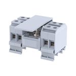 Elmex DBK 1X4 - Polyamide Distribution block with fingersafe design for 1 incoming (35 sq.mm/114 Amps) and 8 outgoing (10 sq.mm./57 Amps), (Pack of 10)