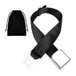 Airplane Seat Belt Extender for Pregnant Woman or Fat Man, Universal Adjustable Aircraft Safety Belt Parts with 45 Steel Buckle Clip 20-80CM, 8-32 inches Adjustable