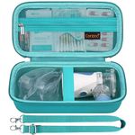 Canboc Travel Case for Portable Nebulizer, Handheld Nebulizer for Adults and Kids, Mesh Nebulizer Bag with Removable Shoulder Strap, Mesh Pocket fit Medication or Essentials, Turquoise (Case Only)