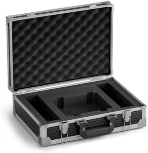 Phenyx Pro Medium Size Carrying Case, Customizable Pre-Diced Foam, Aluminum Alloy Sturdy Build, Suitable for Wireless Mic System Storage & Camera Gear Transportation