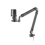 MARSGAMING Mars Gaming MMIC-XT Professional High Definition 192 Khz 24-bit Studio Microphone, Omnidirectional Arm, Anti Shock Mount, Pop Filter Metal Mesh, Black