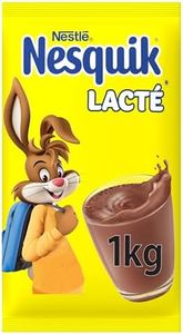 NESQUIK Lacté - Chocolat en Poudre - Cacao en Poudre à Mélanger avec de l'Eau - Préparation Instantanée Chocolat Chaud - Goût de chocolat - Petit-Déjeuner - Sachet 1 de kg