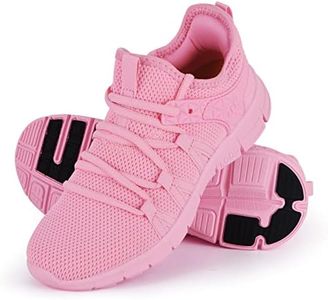 INZCOU Running Walking Shoes Lightweight Tennis Shoes Non Slip Gym Workout Shoes Breathable Mesh Walking Sneakers Pink Purple 9women / 8men