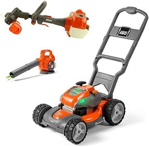 Husqvarna Kids Battery Operated Toy Leaf Blower + Weed Eater + Lawn Mower w/ Sound