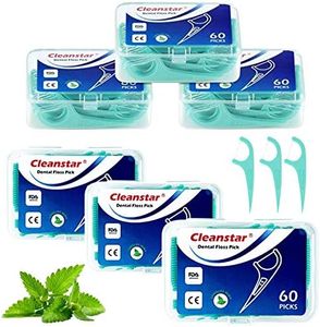 360 pz. Filo Interdentale in 400D UHMWPE Sapore di Menta leggera Piperita con Scatola di Conservazione Flossper Denti Orale Cura Denti e Salute Igiene Orale Flosser Forcella