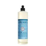 Mrs. Meyer's Clean Day Dish Soap, Cruelty Free and Biodegradable Dishwashing Liquid, Rain Water Scent, 473mL Bottle