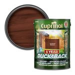 Cuprinol Ducksback 5 Year Waterproof for Sheds and Fences, 5 L - Autumn Brown