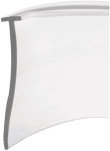Slide-Co 194342 Shower Door Bottom Seal, T, 5/32 in. x 36 in. x 1 in., Clear Vinyl