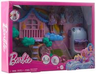 Barbie Treehouse Playset with 2 Chelsea Small Dolls, Toy Car, Swing, Slide, Seesaw, Fairy Wing Accessories & Sticker Sheet