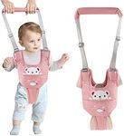 Baby Walking Harness, IULONEE Baby Walker Assistant Belt Handheld Breathable Kids Walker Helper Help Baby Walk with Detachable Crotch for 9-24 Month Baby Walkers(Pink)