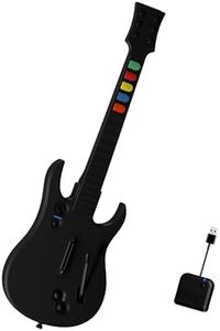 NBCP Wireless Guitar Controller for Xbox Series X/S, Xbox One & PC – Compatible with Rock Band 4 and Fortnite Festival, 2.4G Connection, Guitar Strap Included – Black