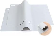 2 Pack Extra Thick 2MM Silicone Mat for Worktops, Kitchen Worktop Protector,Non-stick Heat Resistant Countertop Mat,15.7”×23.6” Large Silicone Placemat, Silicone Craft Mat for Resin,Foepoge,Grey