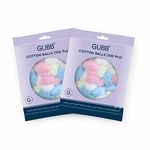 GUBB Hypoallergenic 100% Colored Cotton Balls For Face Cleansing & Makeup Removal - Deeply Cleanses & Removes Dirt Gently | Safe for Sensitive Skin -100 PCs, Pack Of 2