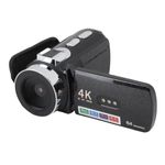 Wisoqu 4K Video Camera Camcorder 64MP HD WiFi,Professional Filming Modes and 4800mAh Battery, with LED Fill Light, Digital Video Recorder