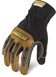 Ironclad Ranchworx Work Gloves RWG2, Premier Leather Work Glove, Performance Fit, Durable, Machine Washable, Sized S, M, L, XL, XXL, XXXL (1 Pair)