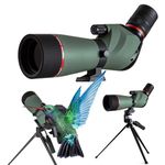 Gosky Spotting Scope, 20-60x60 Spotting Scopes for Bird Watching, BAK4 High Definition, Angled Spotter Scope with Tripod, Phone Holder, Carrying Bag