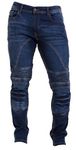 Qaswa Mens Motorcycle Jeans Denim Pants Motorbike Trousers Biker Jeans Stretch Aramid Protection Lining