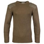 Fort Men's 120 Crew Neck Combat Jumper, Olive Green, L UK