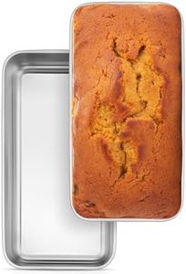 Leonyo 2 Pack Loaf Pans for Baking Bread, 9IN x 5IN Stainless Steel Loaf Pans for Homemade Bread, Meatloaf, Bananas, Brownies, Lasagnas, Dishwasher Oven Safe