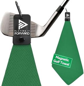 Playing It Forward Magnetic Golf Towel for Golf Bags with Clip for Men & Women, Waffle Weave Microfiber Golf Towel with Industrial Strength Magnet for Strong Hold to Golf Carts or Clubs