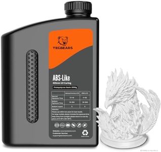 TECBEARS 2kg ABS-Like Resin for 3D Printer, 405nm UV-Curing Photopolymer Resin for LCD/DLP/SLA Printers, Excellent Toughness and High Precision, 2000g White