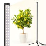 Barrina Standing Grow Light T10, 42W 5000K, Full Spectrum LED Plant Light for Indoor,Vertical Grow Light, Wide Coverage, 4FT Height with On/Off Switch and Tripod Floor Stand