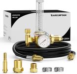 ARCCAPTAIN Argon/CO2/Helium Regulator with 8.2FT Inert Gas Welding Hose, MIG and TIG Flow Meter Gas Regulator Gauge Welding Weld, 0-4000 PSI, 0-180+ CFH, CGA580 Inlet Connection