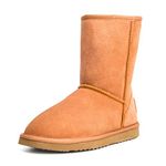 AUSLAND Short Boots for Women Winter Ankle Snow Boots Classic 9.5US A5825 Chestnut 40EU