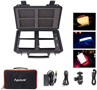 Aputure MC RGB LED Video Light,4-Light Travel Kit 3200K-6500K with HSI/CCT/FX Lighting Modes for Video Photography Lighting