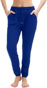 Walifrey Womens Joggers with Pockets, Drawstring Sweatpants Women for Lounging Jogging Gym and Workout RoyalBlue,1 Pack RoyalBlue S
