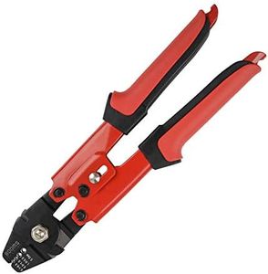 Booms Fishing CP1 Fishing Crimping Pliers, High Carbon Steel Fishing Plier Wire Rope Leader Crimping Tool, 10 inch Crimpers Swager with Ergonomic Handle, Red