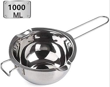 Hengdai Stainless Steel Double Boiler Pot with1000ML for Melting Chocolate, Candy and Candle Making (18/8 Steel, Universal Insert) (1000ML)