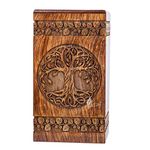 INTAJ Wooden Urns for Ashes Adult Male Female - Celtic Tree of Life Cremation Urn for Human Ashes for Women & Men - Urn for Ashes Adult Male - Decorative Urns - Burial and Funeral Urn - 250lbs